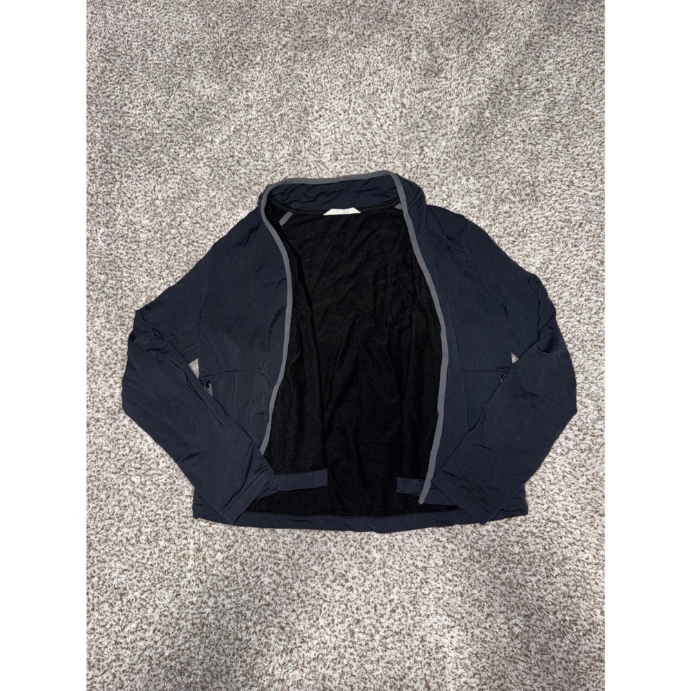 Woolrich Womens Merino Wool Blen Jacket Black Size M Mock Neck 15842